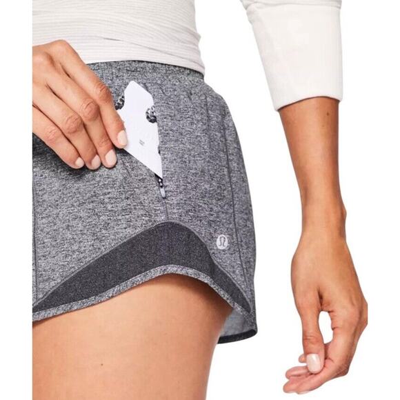 Lululemon Hotty Hot Short 2.5" Heather Lux Multi Black/Gray Size 4 - Picture 2 of 14